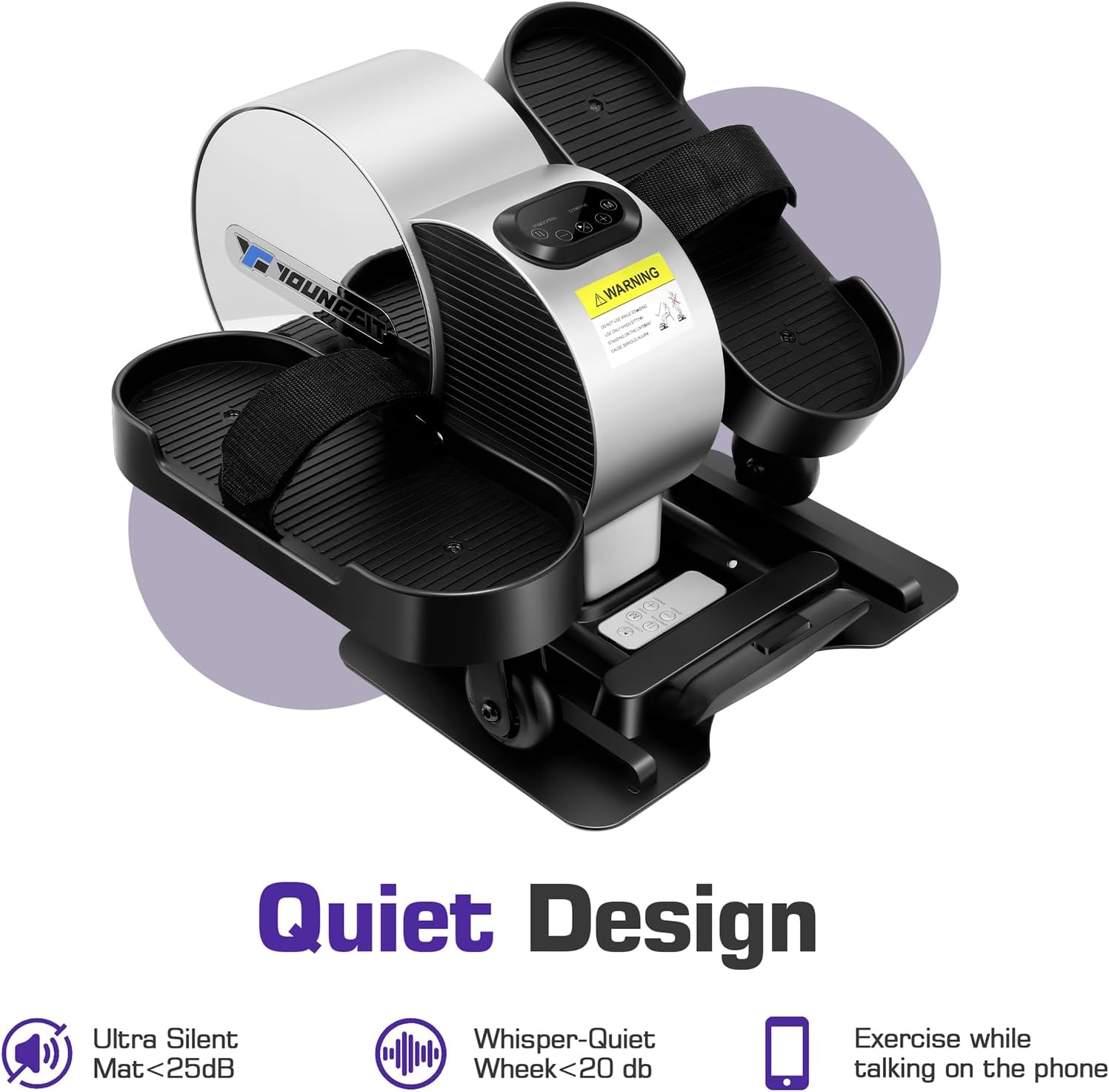 Portable Electric Seated Pedal Ellipse Machine with Remote and App Control, LCD Display I64237