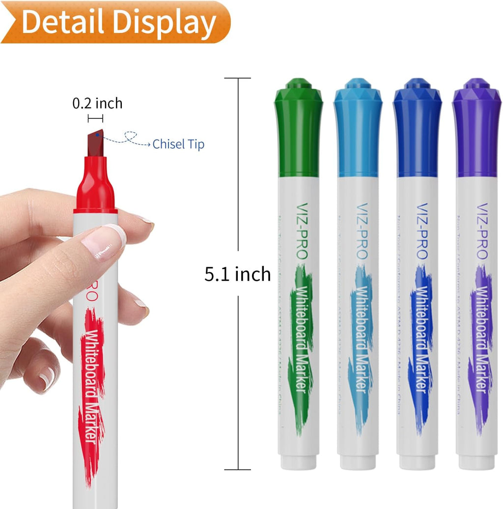 Double-Sided Magnetic Mobile Whiteboard 72 x 40 Inches with Aluminium Frame and Stand P47886