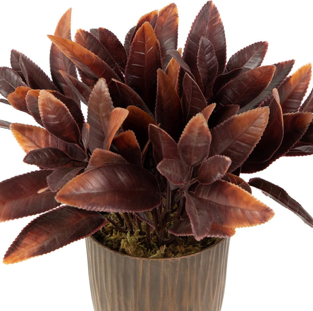 8" Artificial Foliage Plant in Textured Pot Z583