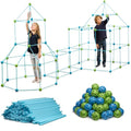 132 Piece Fort Building Kit with Connecting Sticks & Balls X21194