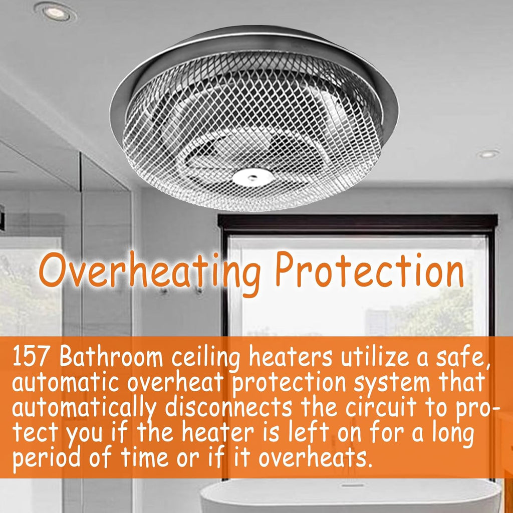Bathroom Ceiling Heater, 1250W Instant Heat X437