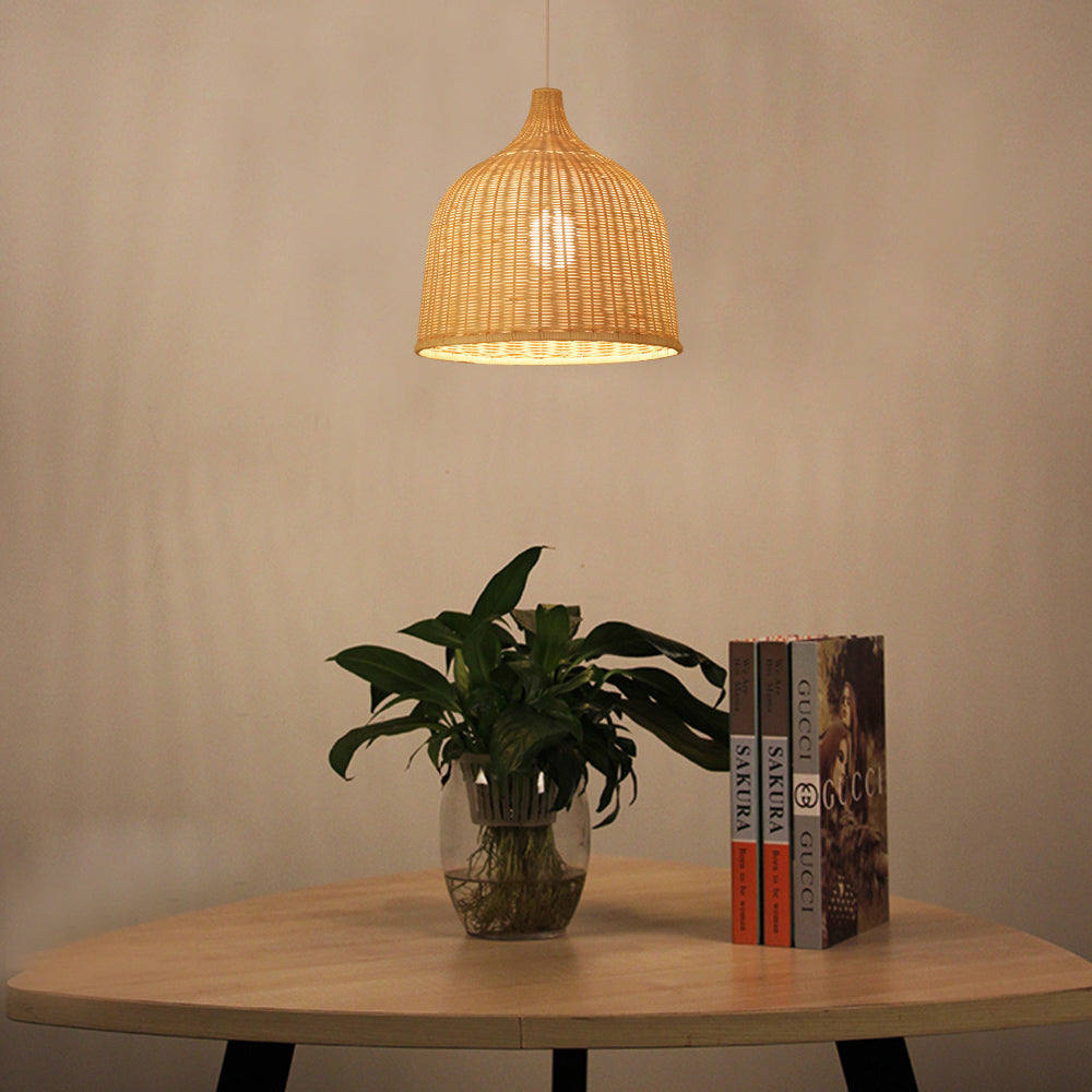 Bamboo Rattan Hanging Lamp Shade 17.72" Z60187