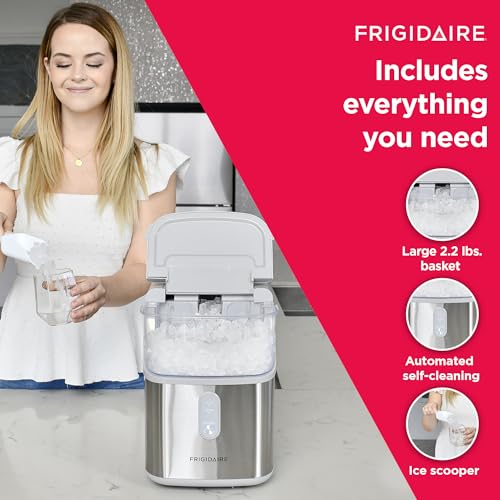 Compact Countertop Nugget Ice Maker, 33lbs per Day, Metallic Finish X900