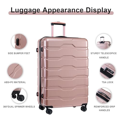Purple Hard Shell 3 Piece Luggage Set with TSA Lock V89987