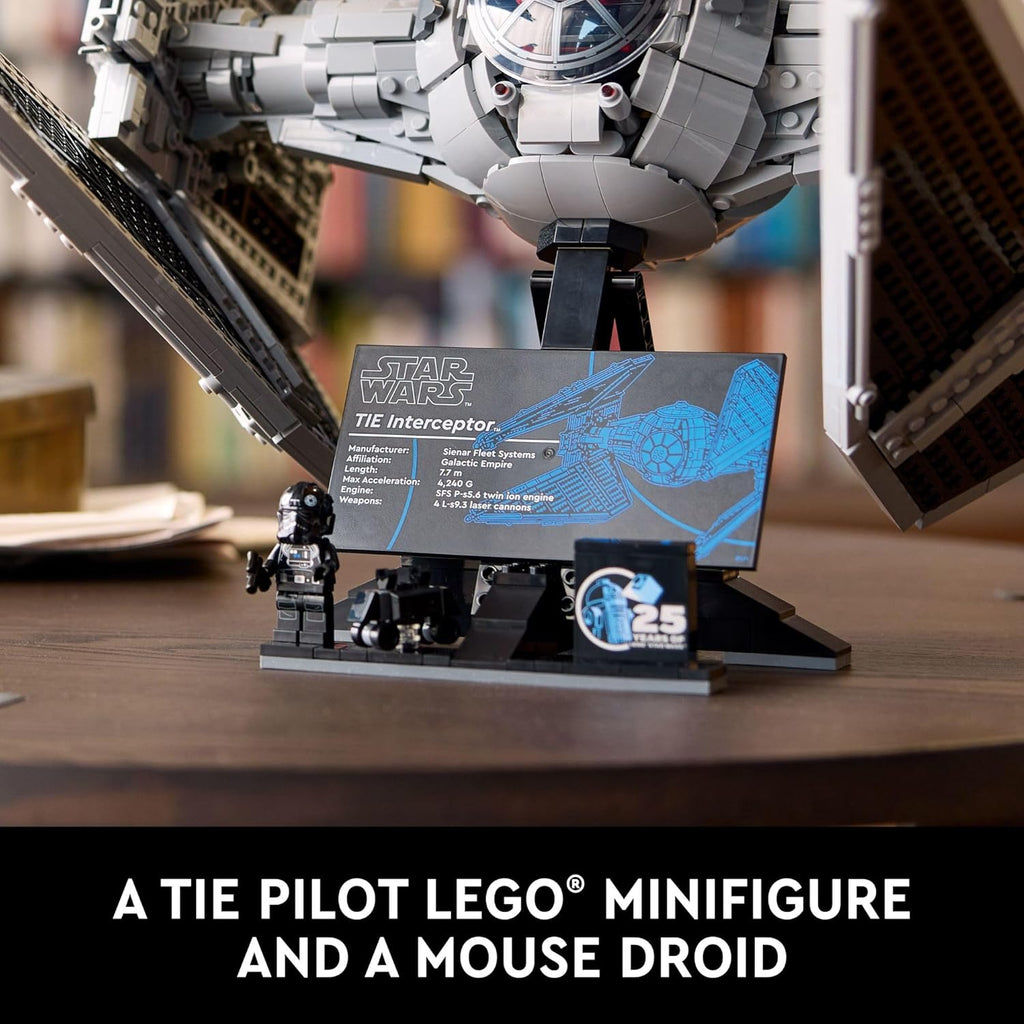 LEGO Star Wars TIE Interceptor Model Building Set with TIE Pilot Minifigure F864