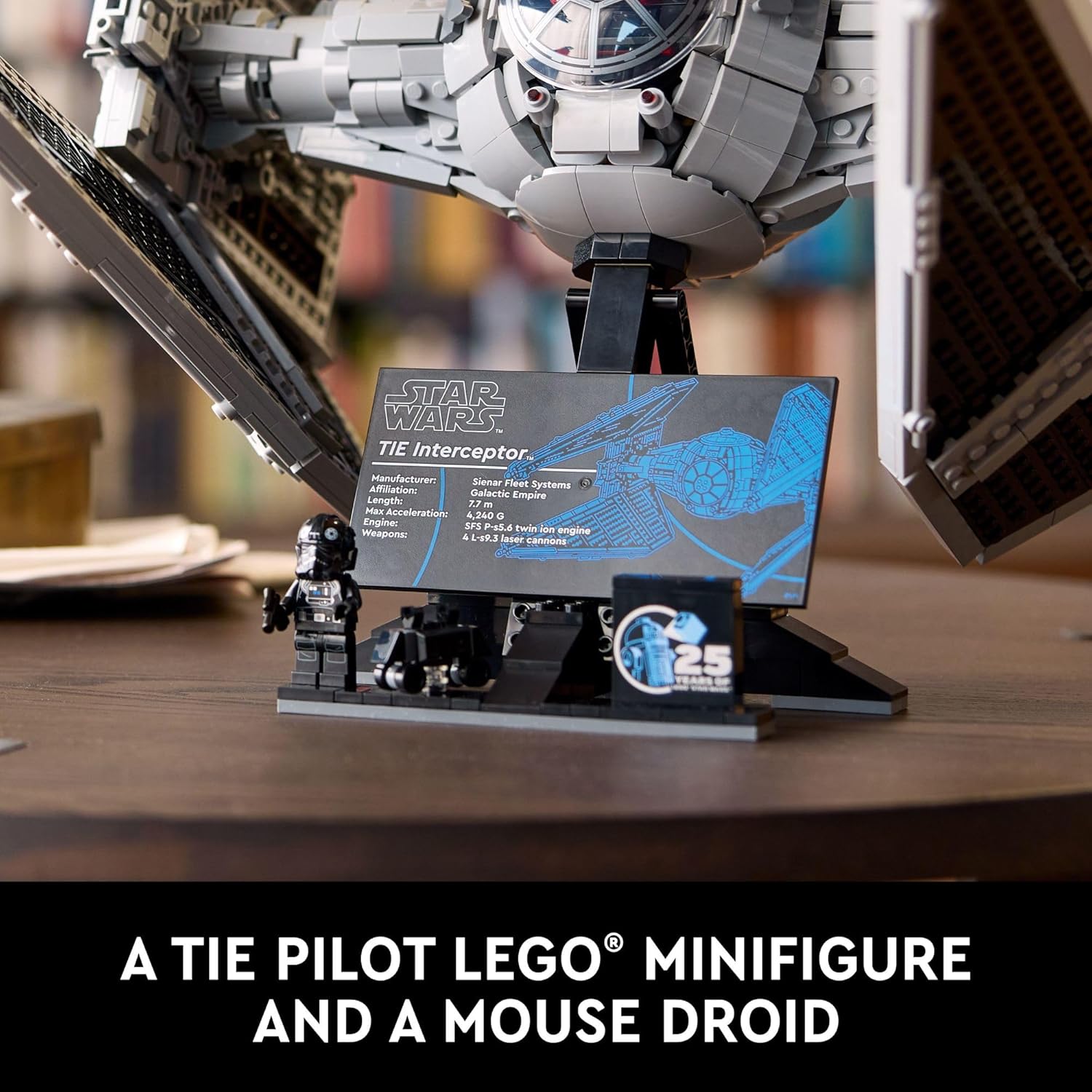LEGO Star Wars TIE Interceptor Model Building Set with TIE Pilot Minifigure F864