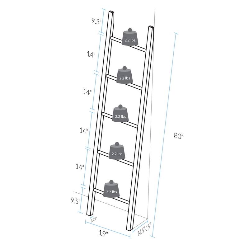 Solid American Maple Decorative Ladder G2972