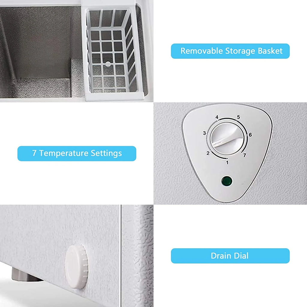 5.0 Cubic Chest Freezer with Removable Storage Basket C585