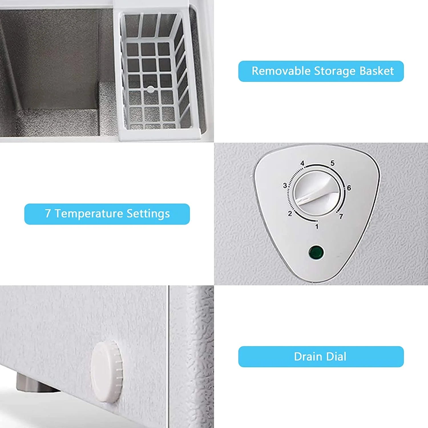 5.0 Cubic Chest Freezer with Removable Storage Basket C585