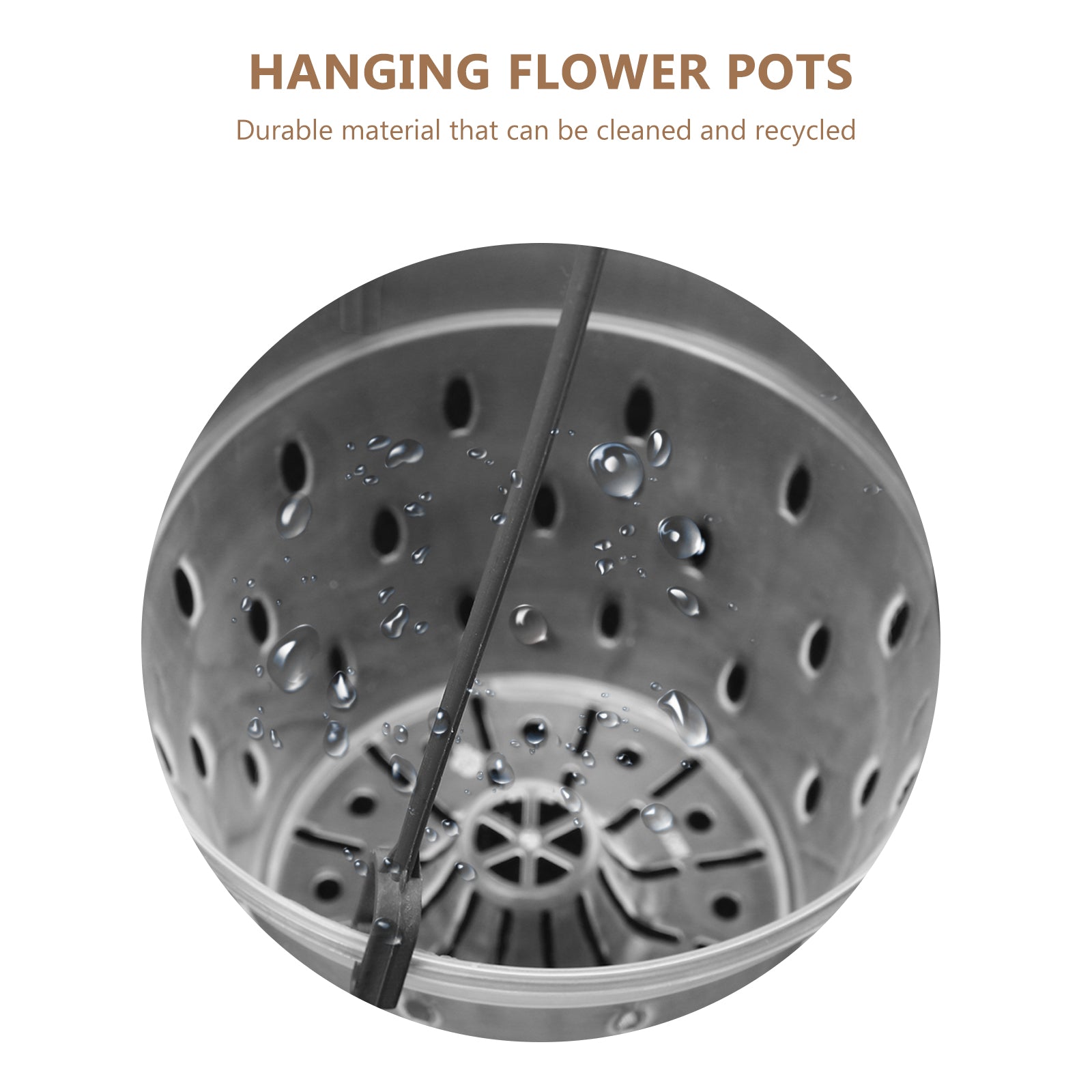 5 Sets Hanging Flower Pot Planter PP Material Pots Root Control T2146