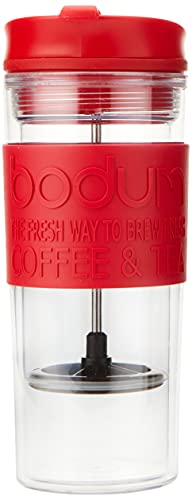 Black 15oz Vacuum Insulated Stainless Steel Travel Press P6662