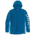 Relaxed Fit Midweight Long-Sleeve Logo Graphic Hooded T-Shirt P509083