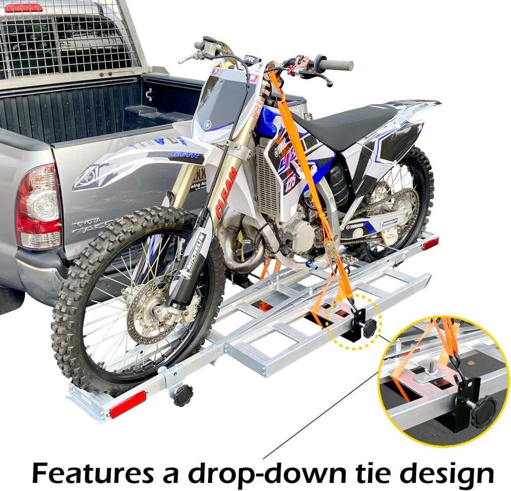 Aluminum Motorcycle Dirt Bike Carrier with Ramp 400 Lbs Capacity A333219