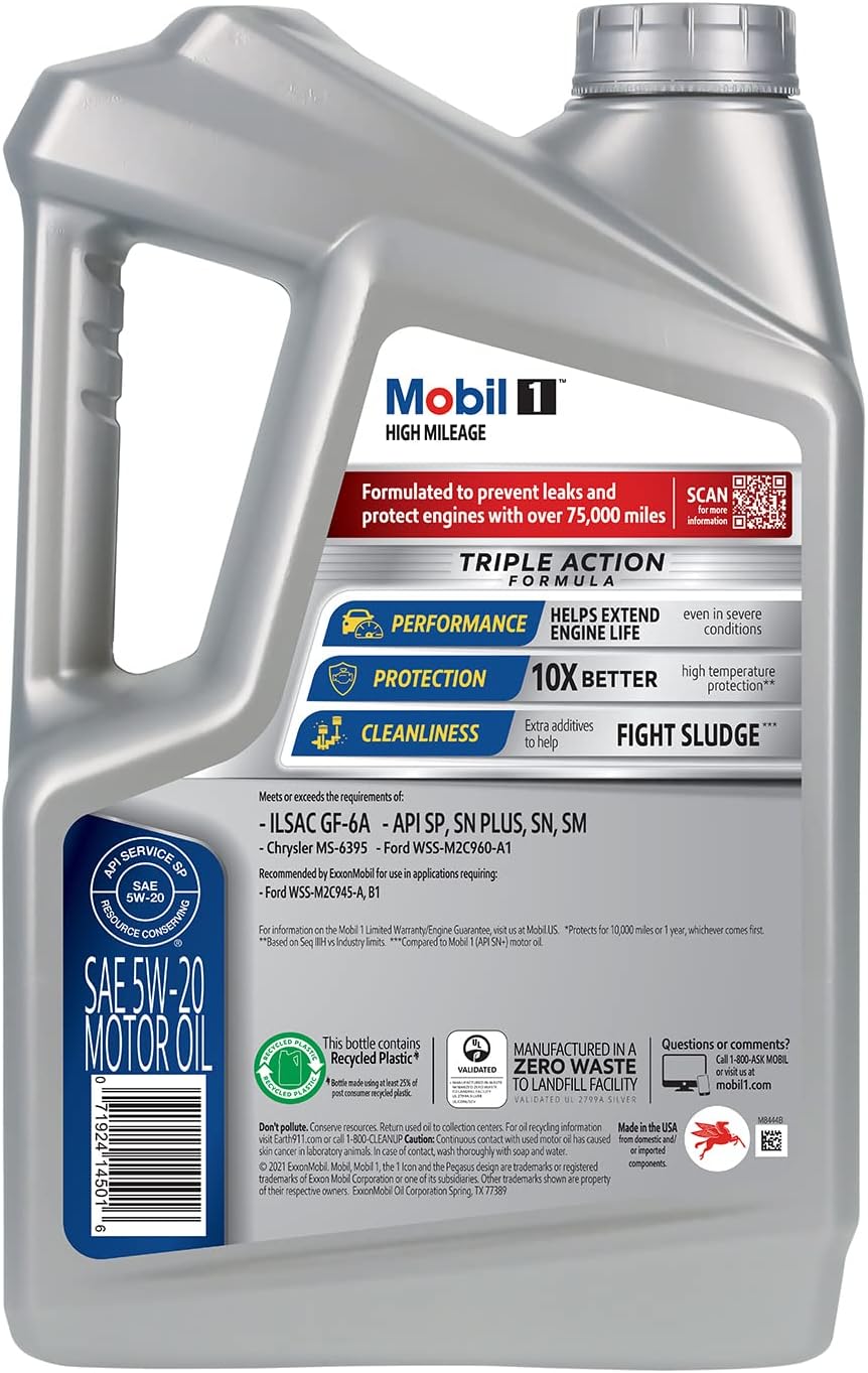5W-20 Full Synthetic Motor Oil 5 Quart (Pack of 2) U492475
