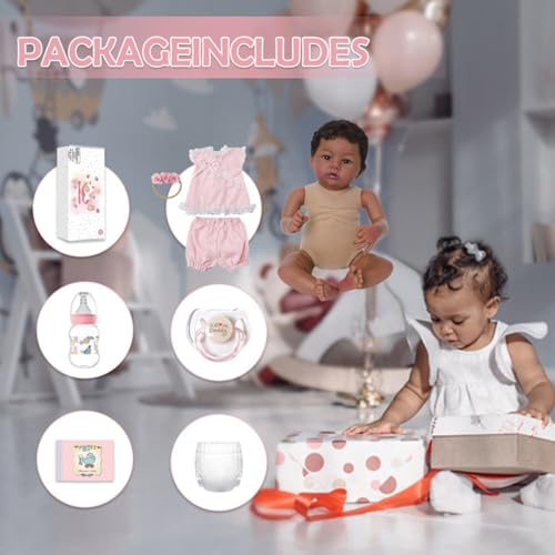 18-Inch Realistic Lifelike African American Handmade Doll G536023