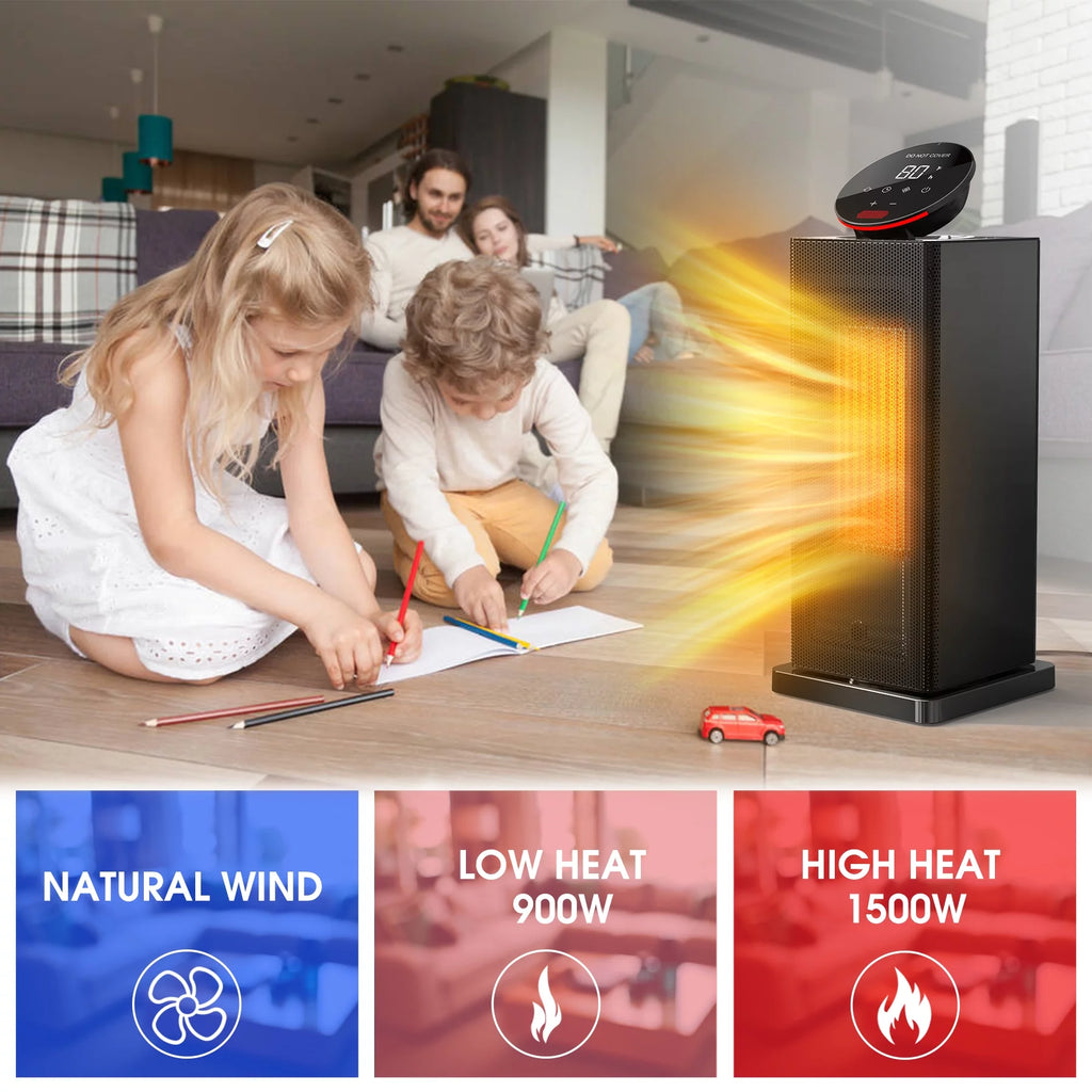 90° Oscillating Electric Tower Heater with Remote H88233