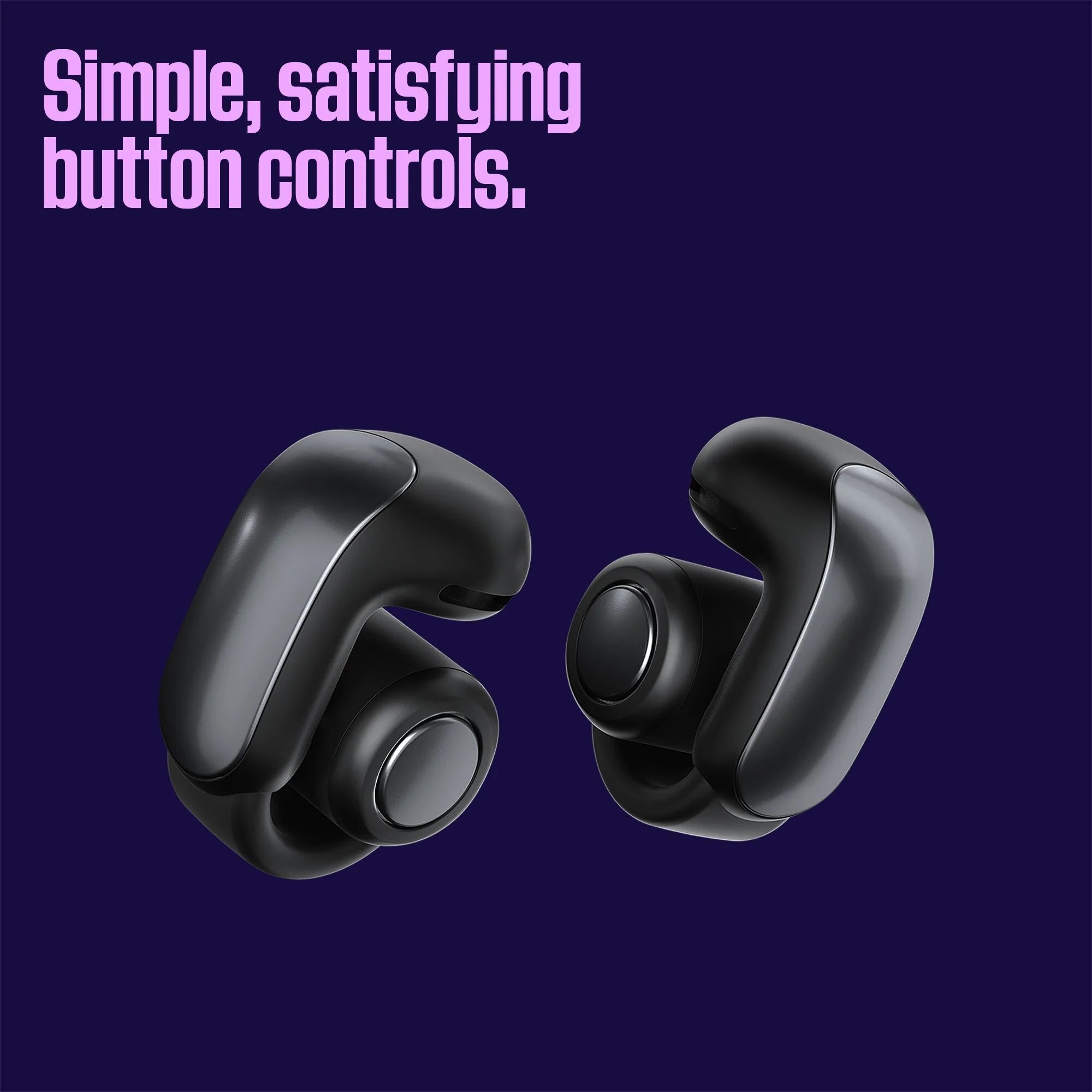 Open Ear Bluetooth Wireless Earbuds with Charging Case Black H2424