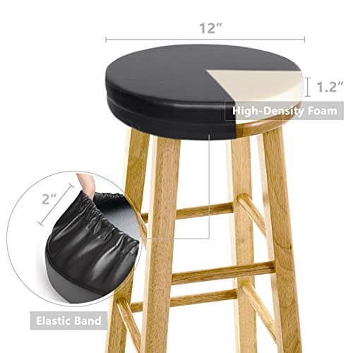 14 Inch Burnt Orange Round Leather Bar Stool Cushion T801900