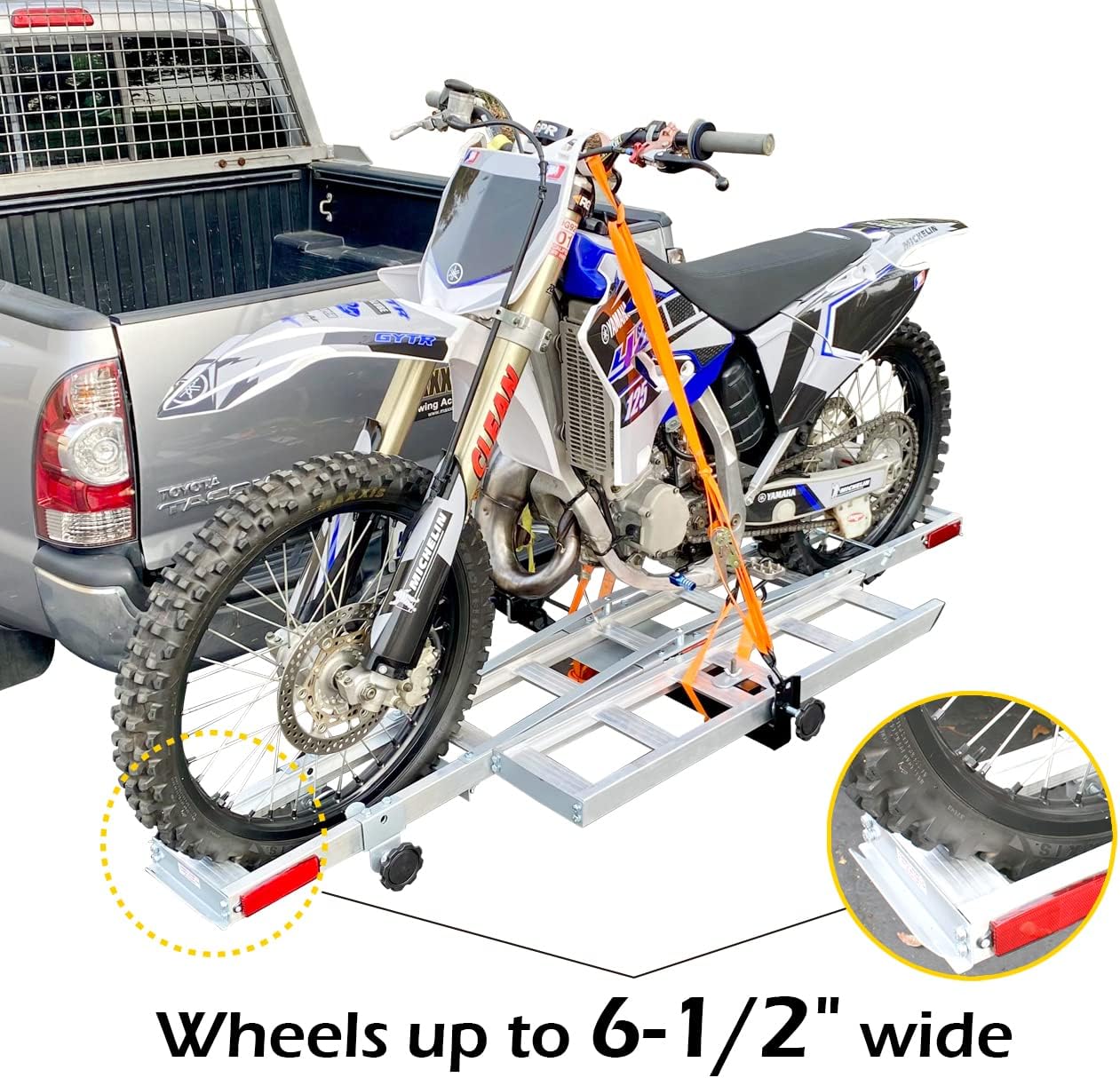 Aluminum Motorcycle Dirt Bike Carrier with Ramp 400 Lbs Capacity A333219