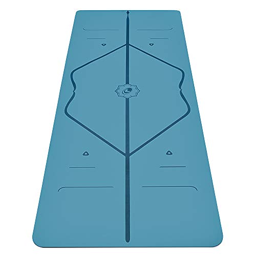 Travel Yoga Mat with Alignment System, Non-Slip, Eco-Friendly, Natural Rubber Y93995