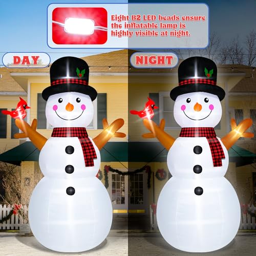 16FT Christmas Inflatable Snowman Outdoor Decorations with LED Lights Y187