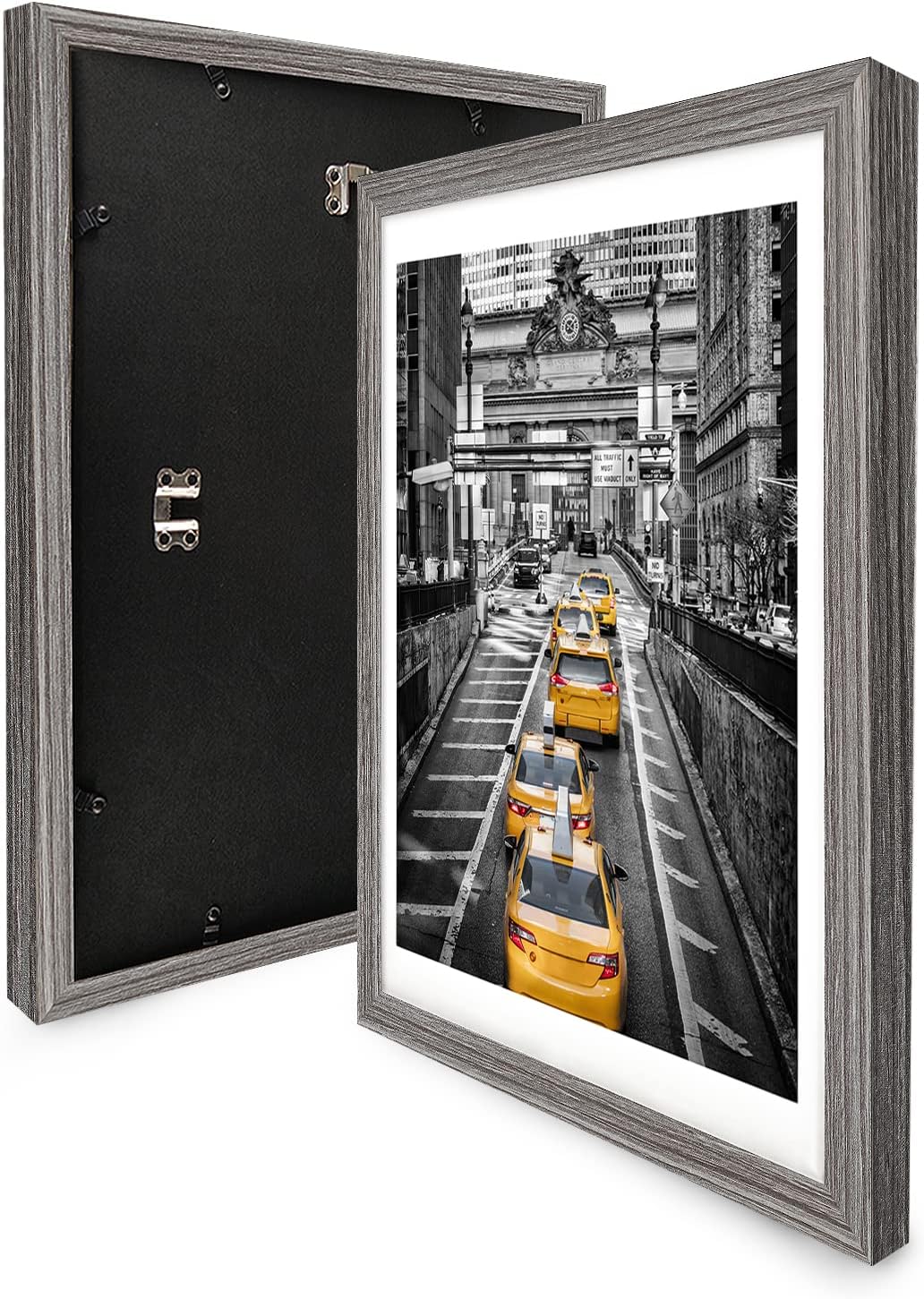 12x16 Solid Wood Picture Frame, Gray Y672