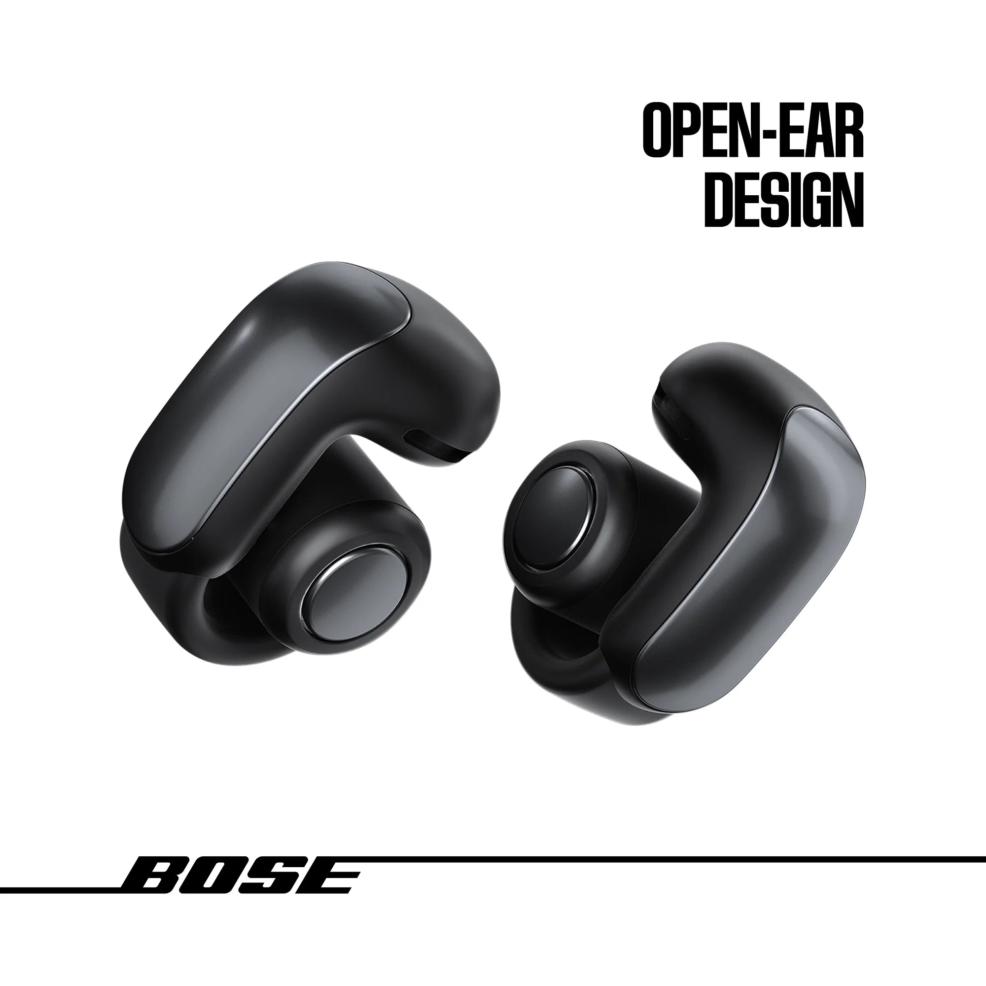 Open Ear Bluetooth Wireless Earbuds with Charging Case Black H2424