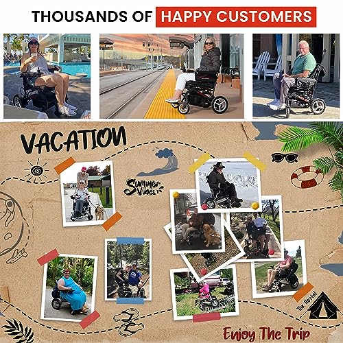 Red Folding Electric Wheelchair S76726