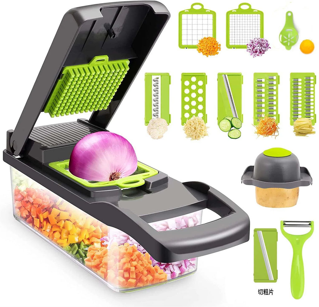 Food Chopper 8 Blade Vegetable Slicer with Container R15951