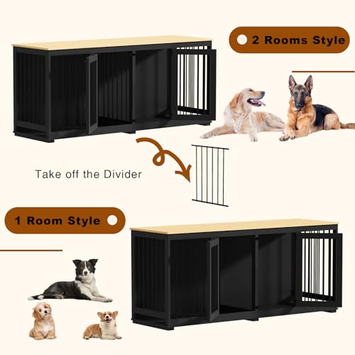 White Heavy Duty Wooden Large Dog Kennel with Trays O6010