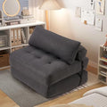 Grayish Blue Folding Sofa Bed with Corduroy Fabric Q995574