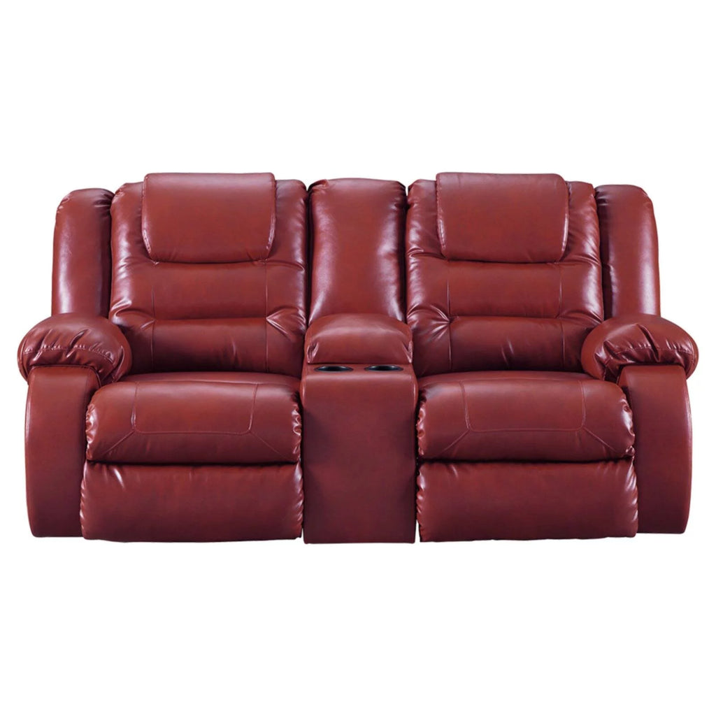 Chocolate Reclining Loveseat with Console X29566