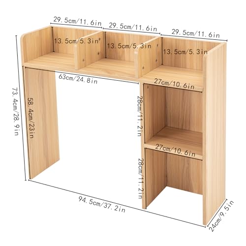 Wood Desktop Bookshelf Storage V807678
