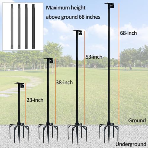 78 Inch Adjustable Heavy Duty Bird House Stand with Strong Base G27393