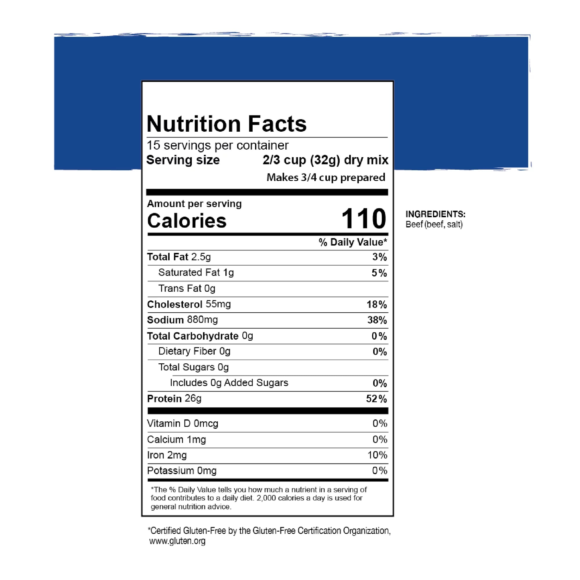 Diced Beef Freeze Dried Food #10 Can G5135