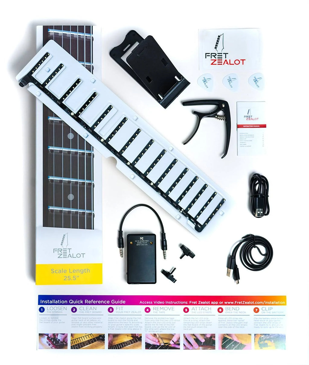 LED Guitar Instruction 25.5x22 Scale Length X366011