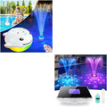 Floating Pool Fountain with Lights, Rechargeable Pool Water Fountain with Remote, Solar Pool Fountain T595