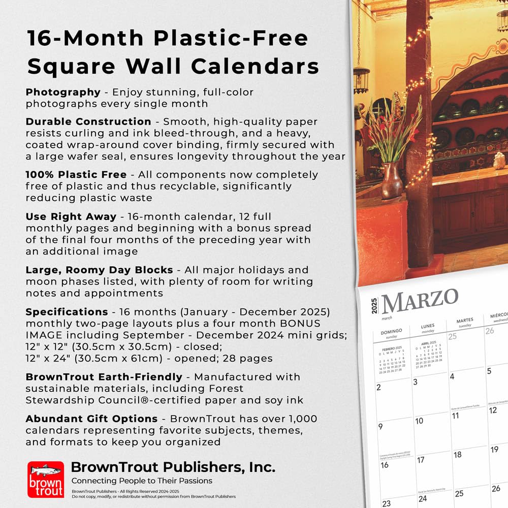 12 x 24 Inch Monthly Square Wall Calendar X708