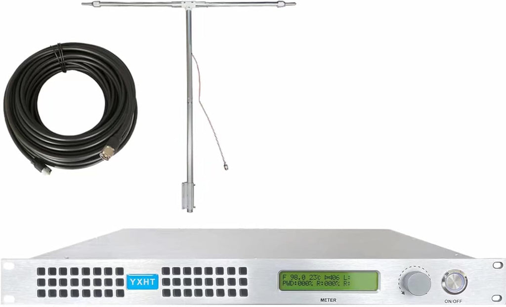 150W Long Range FM Broadcast Transmitter with Antenna Cable E532691