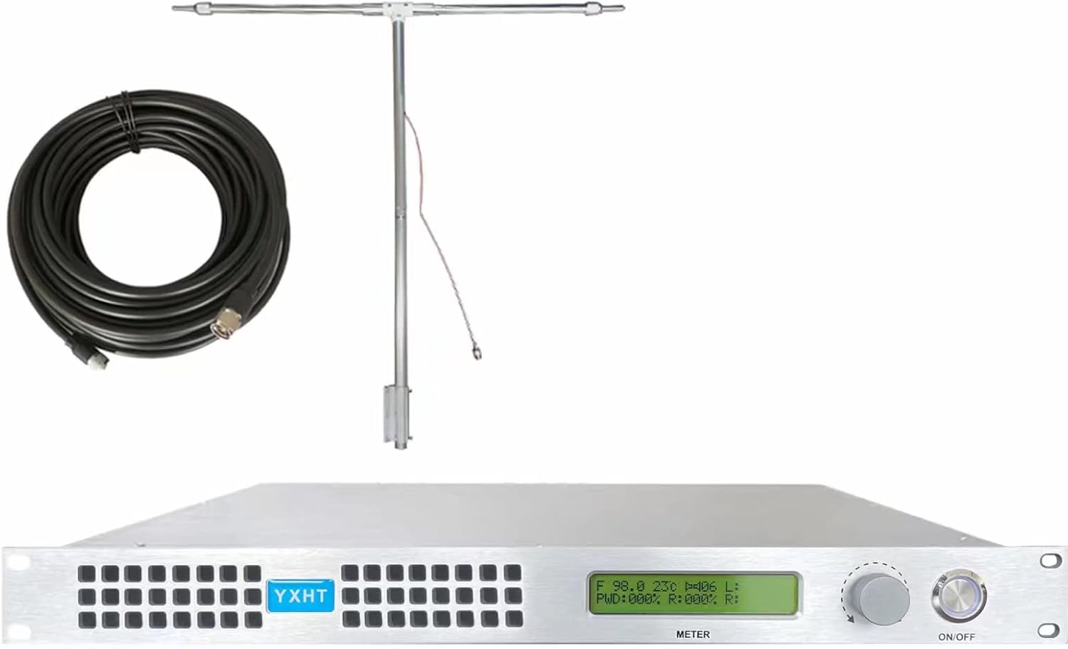 150W Long Range FM Broadcast Transmitter with Antenna Cable E532691