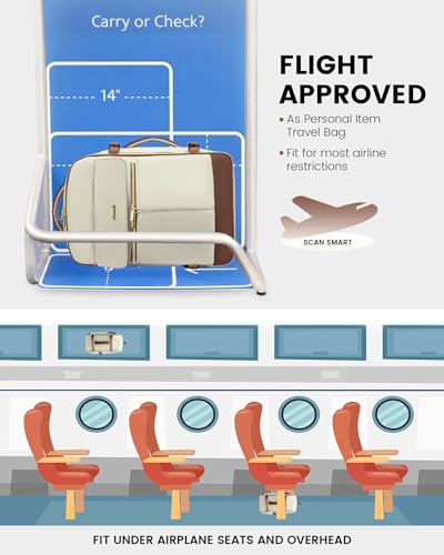 40L Travel Backpack with 3 Packing Cubes, Waterproof 17.3 inch Laptop Backpack, Black-Brown O54557