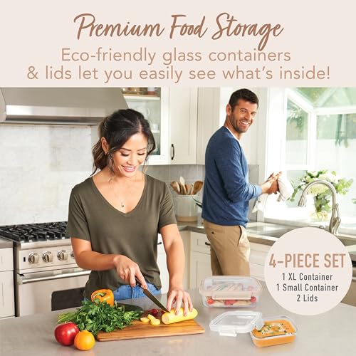 4-Piece Glass Food Storage Set Y965