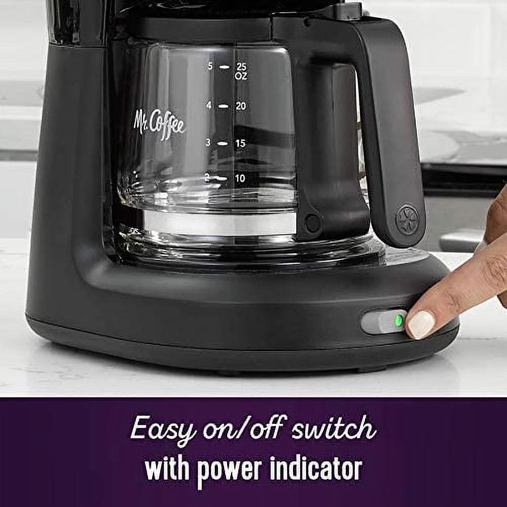 5-Cup Mini Brew Coffee Maker, Black I349