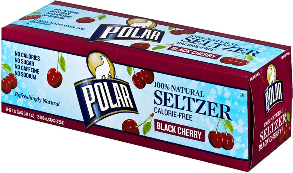 Black Cherry Seltzer Water, 12 Fl Oz, 24 Count R444551