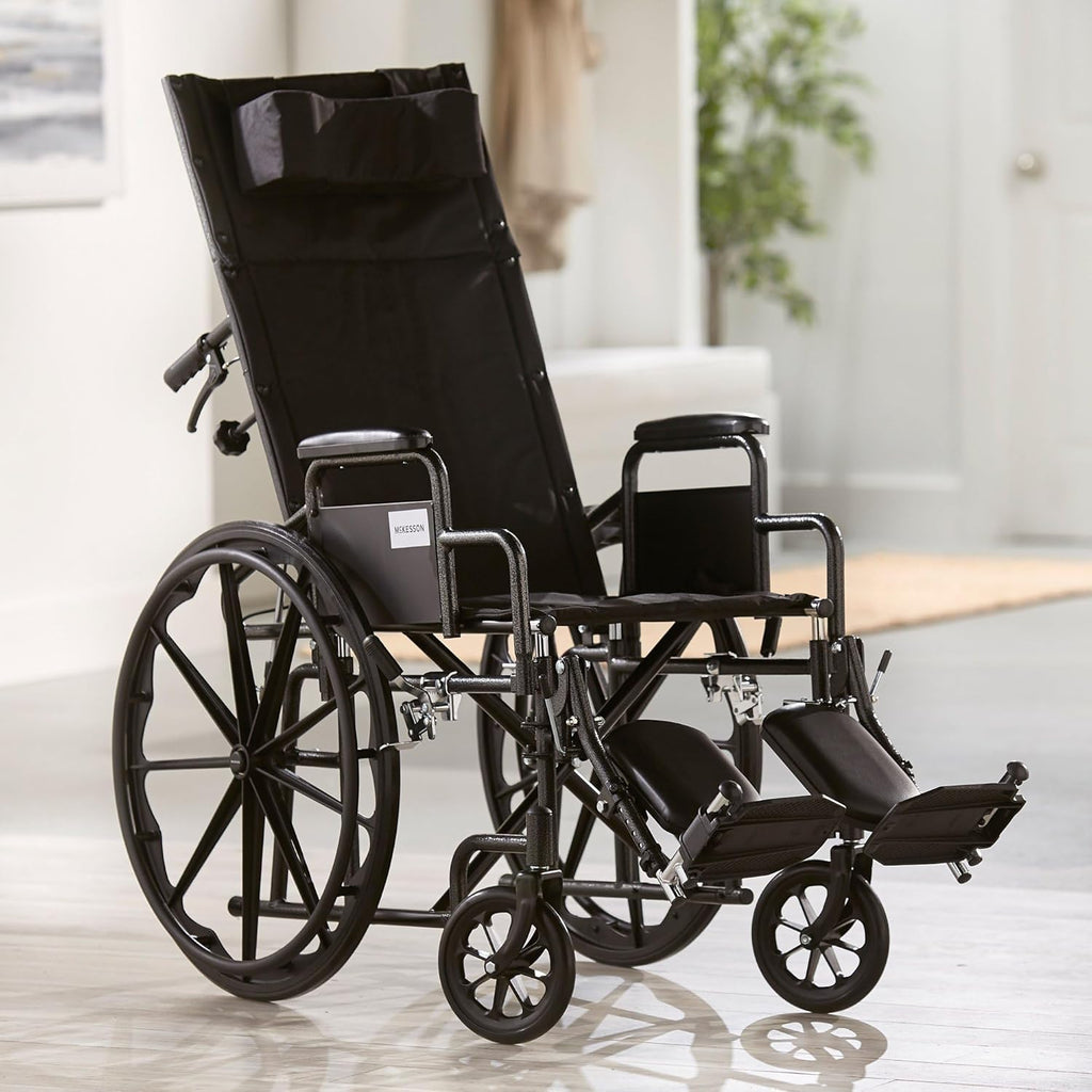 Reclining Wheelchair with Detachable Desk Arms, 18" Seat Width, 300 Lbs. Capacity C309