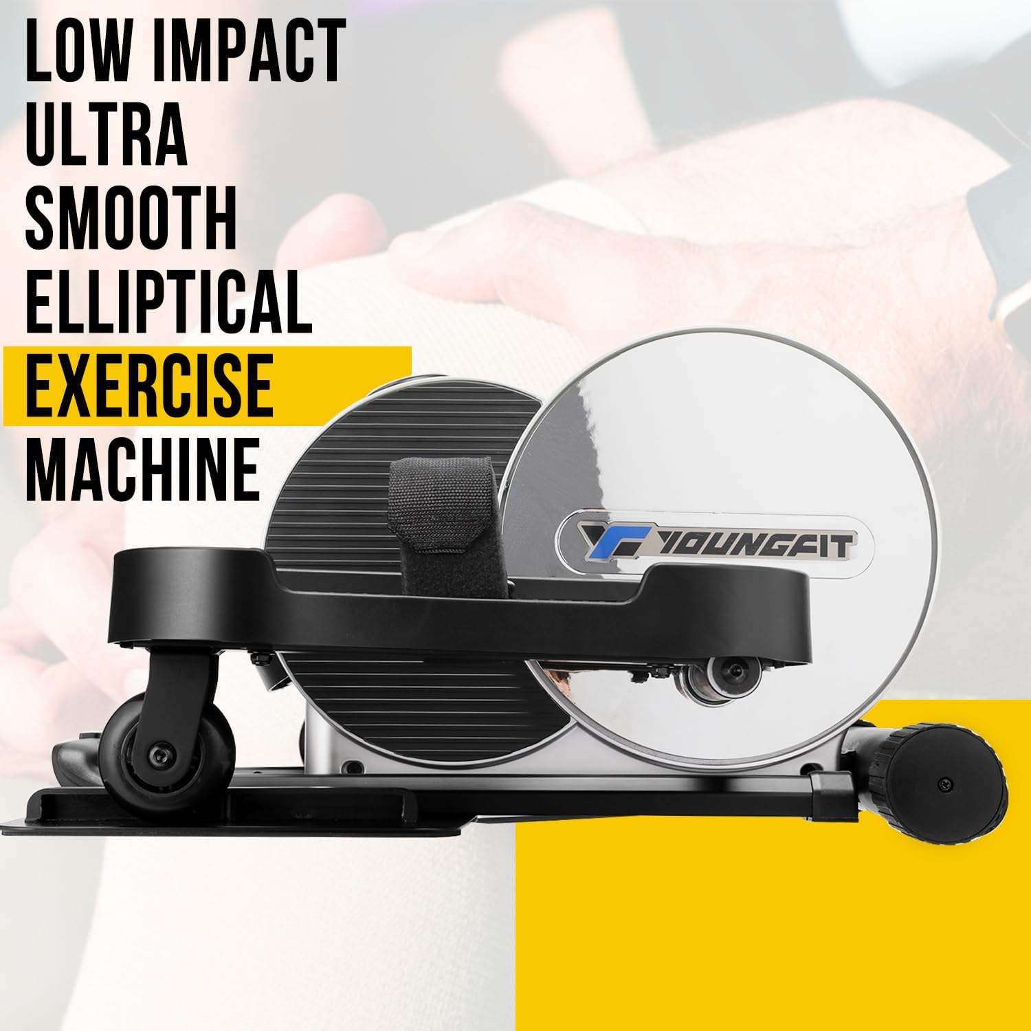 Portable Electric Seated Pedal Ellipse Machine with Remote and App Control, LCD Display I64237