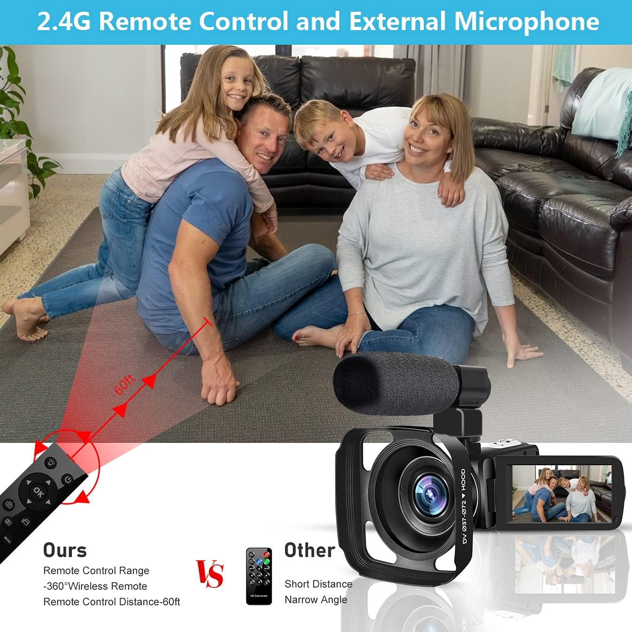 4K 56MP 18X Zoom Digital Video Camera with Touch Screen W921