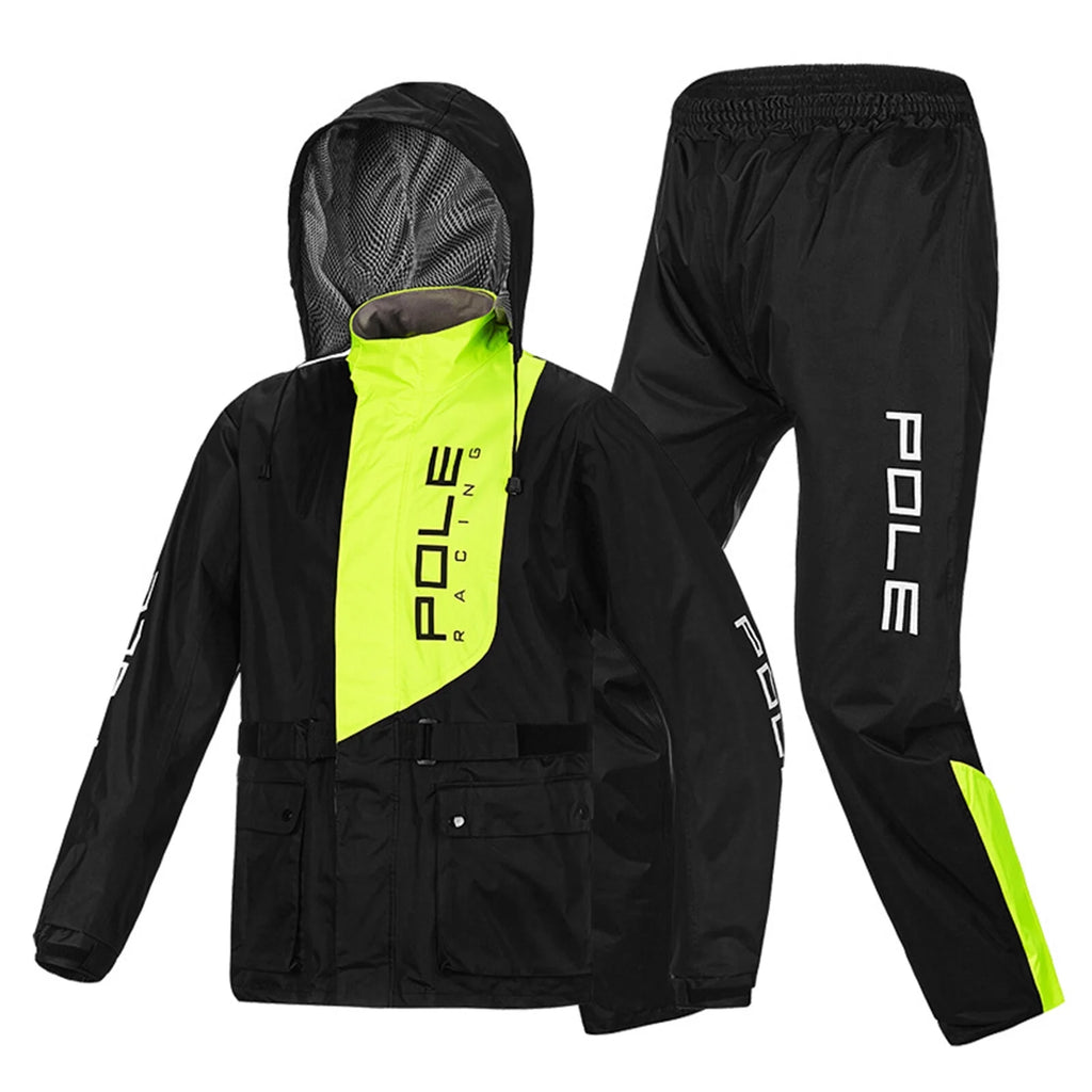 Men Waterproof Breathable Rain Suit Jacket and Pants I122800