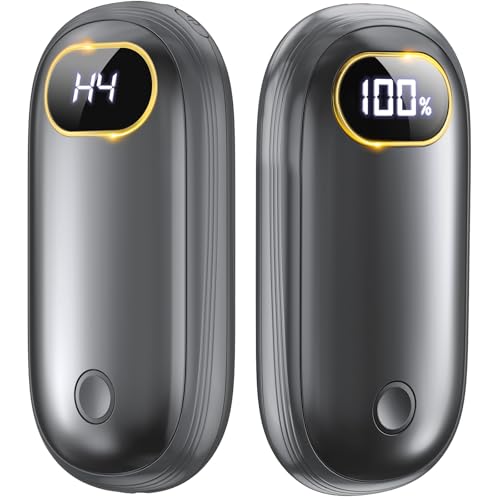 Hand Warmers Rechargeable 2 Pack with Dual-Sided Heating, LED Display & Flashlight D840631
