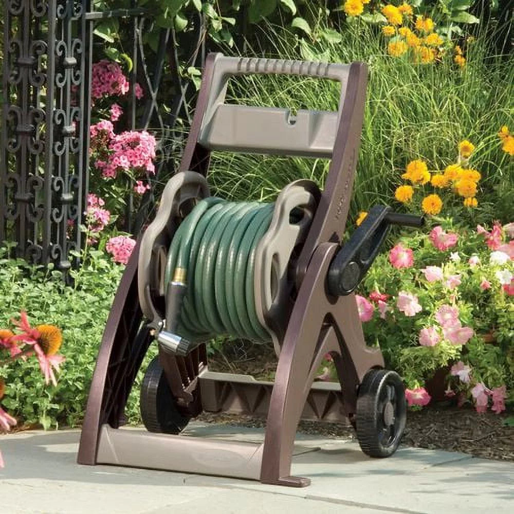 175 ft. Hose Reel Cart, Mocha and Taupe O115